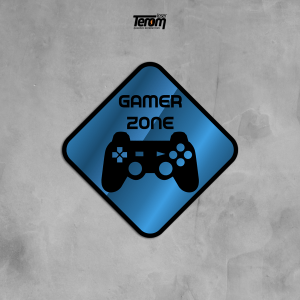 QUADRO DECORATIVO GEEK  - PLACA GAMER ZONE