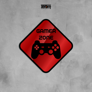 QUADRO DECORATIVO GEEK  - PLACA GAMER ZONE