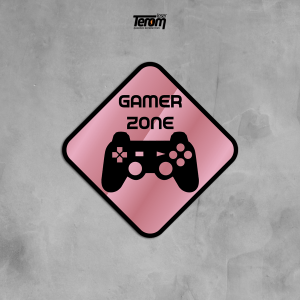 QUADRO DECORATIVO GEEK  - PLACA GAMER ZONE