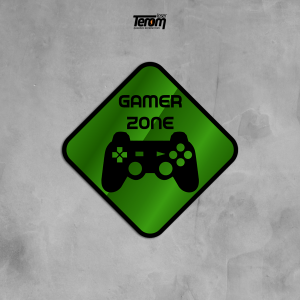 QUADRO DECORATIVO GEEK  - PLACA GAMER ZONE