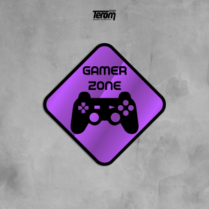 QUADRO DECORATIVO GEEK  - PLACA GAMER ZONE