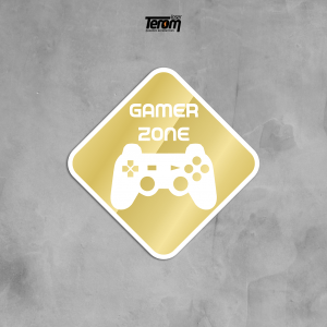 QUADRO DECORATIVO GEEK  - PLACA GAMER ZONE