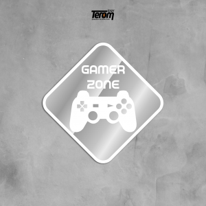 QUADRO DECORATIVO GEEK  - PLACA GAMER ZONE