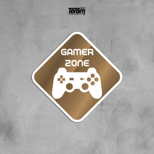 QUADRO DECORATIVO GEEK  - PLACA GAMER ZONE