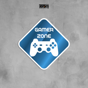 QUADRO DECORATIVO GEEK  - PLACA GAMER ZONE