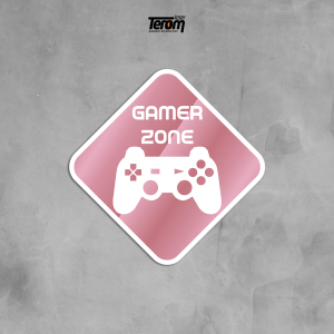 QUADRO DECORATIVO GEEK  - PLACA GAMER ZONE