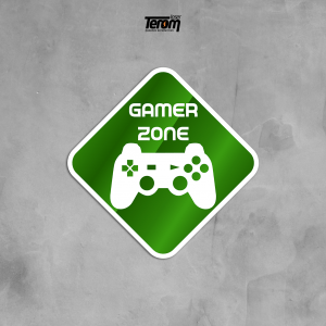 QUADRO DECORATIVO GEEK  - PLACA GAMER ZONE