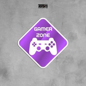 QUADRO DECORATIVO GEEK  - PLACA GAMER ZONE