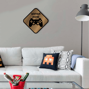 QUADRO DECORATIVO GEEK  - PLACA GAMER ZONE