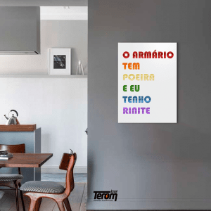 QUADRO LGBT - FRASE ARMARIO