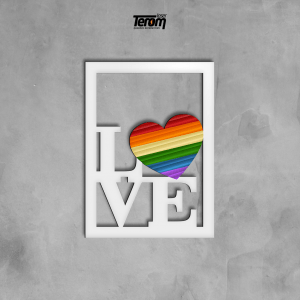 QUADRO LGBT - LOVE + CORAÇÃO