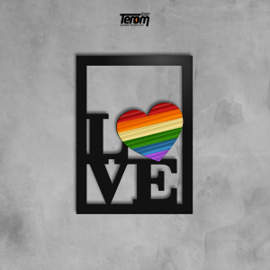 QUADRO LGBT - LOVE + CORAÇÃO