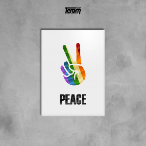 QUADRO LGBT - MÃO + PEACE