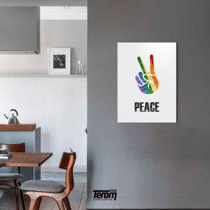 QUADRO LGBT - MÃO + PEACE