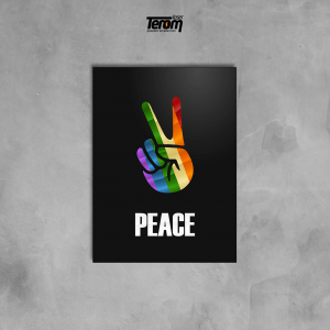 QUADRO LGBT - MÃO + PEACE