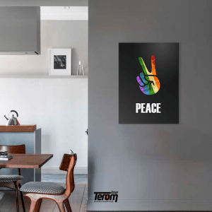 QUADRO LGBT - MÃO + PEACE