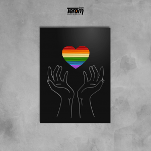 QUADRO LGBT - MÃOS E CORAÇÃO