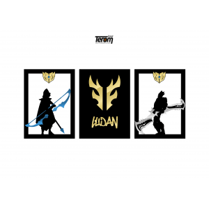 QUADRO DECORATIVO PERSONALIZADO LOL - ASHE ADC NICK DRAVEN