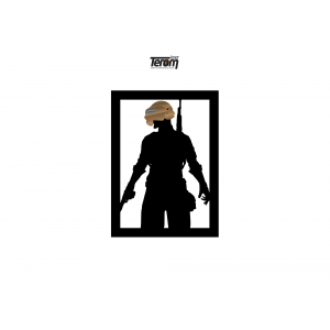 QUADROS DECORATIVO PUBG - PERSONAGEM CAPA