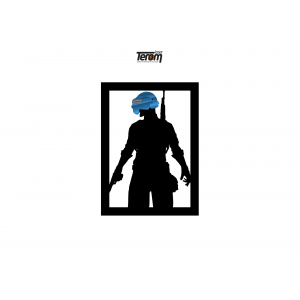 QUADROS DECORATIVO PUBG - PERSONAGEM CAPA