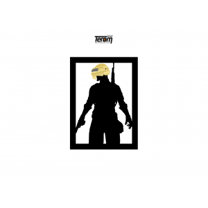 QUADROS DECORATIVO PUBG - PERSONAGEM CAPA