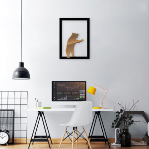 QUADROS DECORATIVO URSO GEOMETRICO ELITE