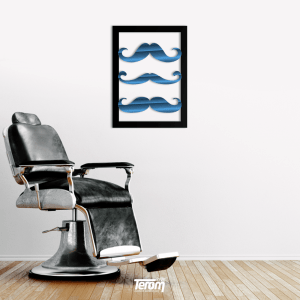 QUADROS DECORATIVOS BARBEARIA - BIGODE