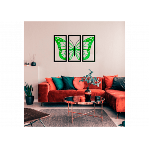 QUADRO DECORATIVO - A BORBOLETA ELITE + 3 PLACAS DE MESA DE BRINDE(KIT 3 PEÇAS)