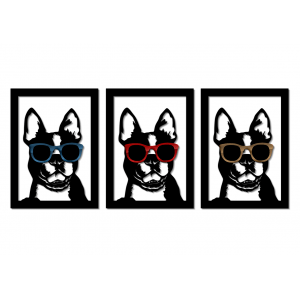 QUADROS DECORATIVOS BULLDOG LOVERS