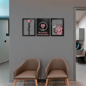 QUADROS DECORATIVOS CARDIOLOGIA PERSONALIZADO