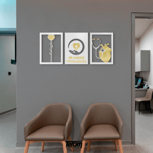 QUADROS DECORATIVOS CARDIOLOGIA PERSONALIZADO