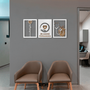 QUADROS DECORATIVOS CARDIOLOGIA PERSONALIZADO