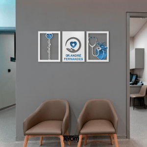 QUADROS DECORATIVOS CARDIOLOGIA PERSONALIZADO