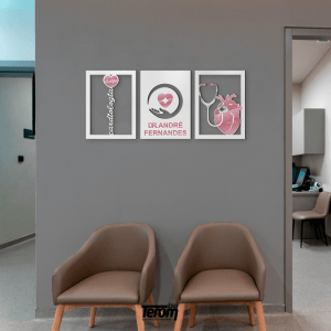 QUADROS DECORATIVOS CARDIOLOGIA PERSONALIZADO