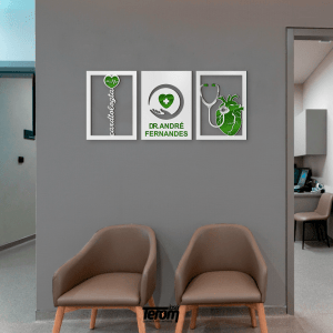 QUADROS DECORATIVOS CARDIOLOGIA PERSONALIZADO