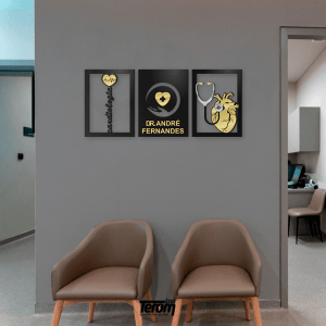 QUADROS DECORATIVOS CARDIOLOGIA PERSONALIZADO