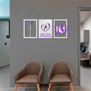 QUADROS DECORATIVOS DERMATOLOGIA PERSONALIZADO