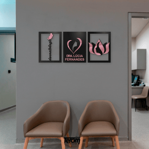 QUADROS DECORATIVOS DERMATOLOGIA PERSONALIZADO