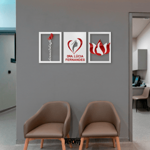 QUADROS DECORATIVOS DERMATOLOGIA PERSONALIZADO