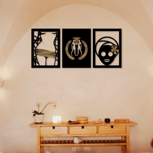 QUADROS DECORATIVOS ESTÉTICA - MASSAGEM SIMBOLO FACIAL