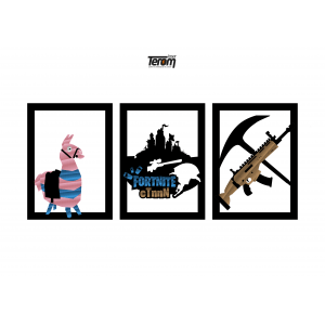 QUADRO DECORATIVO PERSONALIZADO FORTNITE - IHAMA FORTNITE NICK SCAR-L