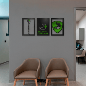 QUADROS DECORATIVOS GASTROENTEROLOGIA PERSONALIZADO