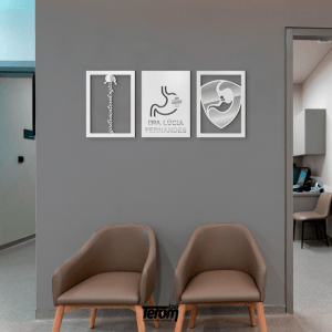 QUADROS DECORATIVOS GASTROENTEROLOGIA PERSONALIZADO