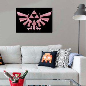 QUADROS DECORATIVOS GEEK - DUAL FÊNIX ZELDA