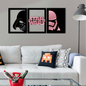 QUADROS DECORATIVOS GEEK - STAR WARS