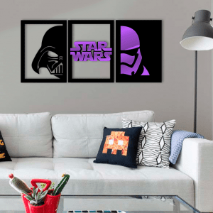 QUADROS DECORATIVOS GEEK - STAR WARS