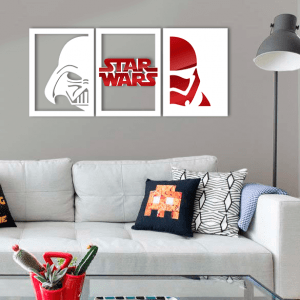 QUADROS DECORATIVOS GEEK - STAR WARS