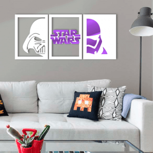 QUADROS DECORATIVOS GEEK - STAR WARS