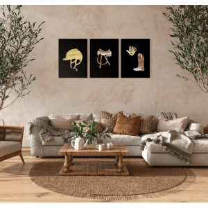 QUADROS DECORATIVOS HARAS - CELA BOTA LUVA CAPACETE