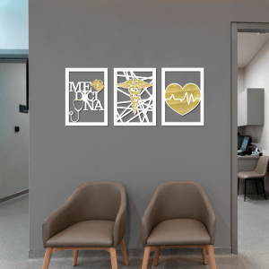 QUADROS DECORATIVOS MEDICINA SIMBOLO CORAÇÃO